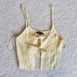 Yellow Kendall & Kylie Pacsun Ribbed Top